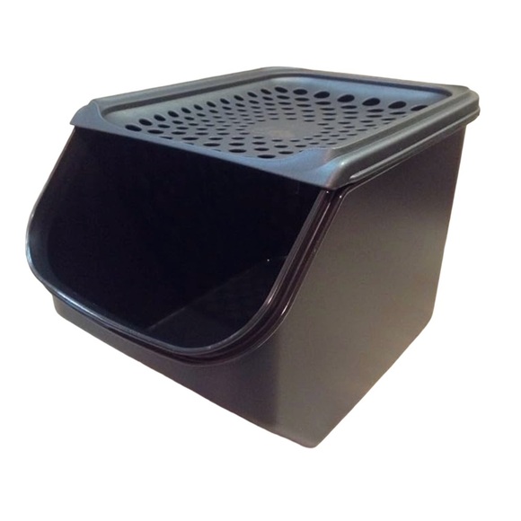 Tupperware Onion/Garlic Keeper Black NWT - Picture 3 of 4